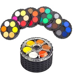 36 Brilliant Colours Koh-I-Noor Watercolour Paints Discs Set Art Craft Painting