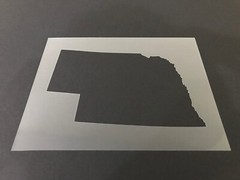 Nebraska #1 Stencil 10mm or 7mm Thick, States, College, Outline, Crafts