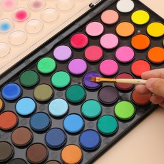 Compact 48 Color Watercolor Paint Set – Perfect for Card Making & Illustrations