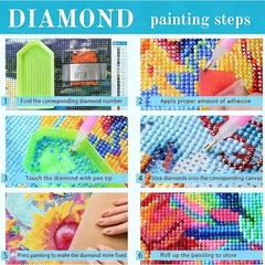 5D Diamond Painting Kit for Adults Beginner – Sea of Flowers Full Round Drill Di