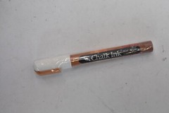 Lot of 5 Chalk Ink Fine Tip Wet Wipe Markers 1mm Chalk White Finish Genuine