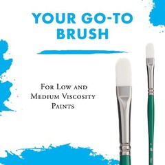 Summit White Synthetic Paint Brush For Acrylic And Oil Series 6100 Filbert 4