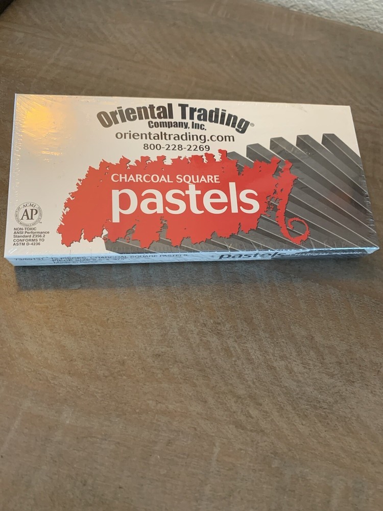 Square Artist Pastels, Charcoal Sticks, Black Color 12 Pieces New Made In Korea