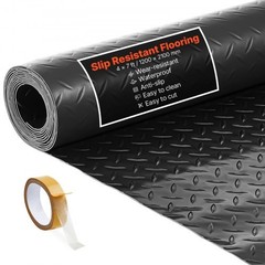 Garage Floor Roll, 4 x 7 ft Garage Flooring Mat, 2.2 mm Thickened PVC Diamon…