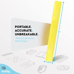 Flexible Ruler Green, 12 in (30 cm) Soft Plastic Shatter Resistant 1, Green