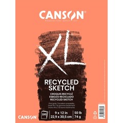 XL Series Sketchbook, Recycled, Foldover Pad, 9×12 inches, 100 Sheets (50lb/7…