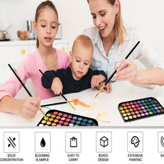 Watercolor Paint,watercolor paint set,48 Colors Washable Watercolor Paint Set…
