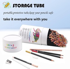 Set of 120 Soft Core Colored Pencils for Artists – Non-Toxic & Vibrant