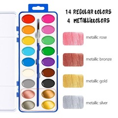 24 PCS 18 Colors Watercolor Paint Set Bulk Water Color Art Supplies
