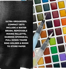 SAKURA Koi Field 30 Assorted Watercolors with Water Brush Sketch Set XNCW-30N