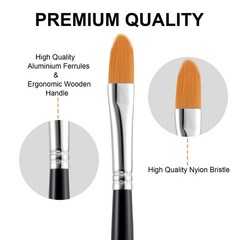 Paint Brushes Set 10 Pcs Round Pointed Tip 10 Sizes 17.1-19.7cm – Art, Face