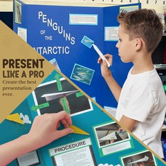 White Trifold Presentation Board 36″ x 48″ (Pack of 2) -Adhesive Science Subt…