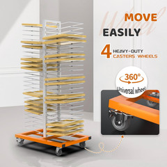 50-Shelf Heavy Duty Paint Drying Rack with Locking Casters – Space Saver