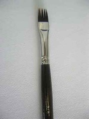 Professional Artist Quality Synthetic Brown Hair Comb Brush # 3/8” short handle