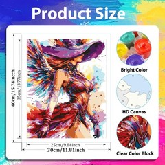 Colorful Woman Paint By Numbers Vibrant Abstract Female Portrait Full Wall