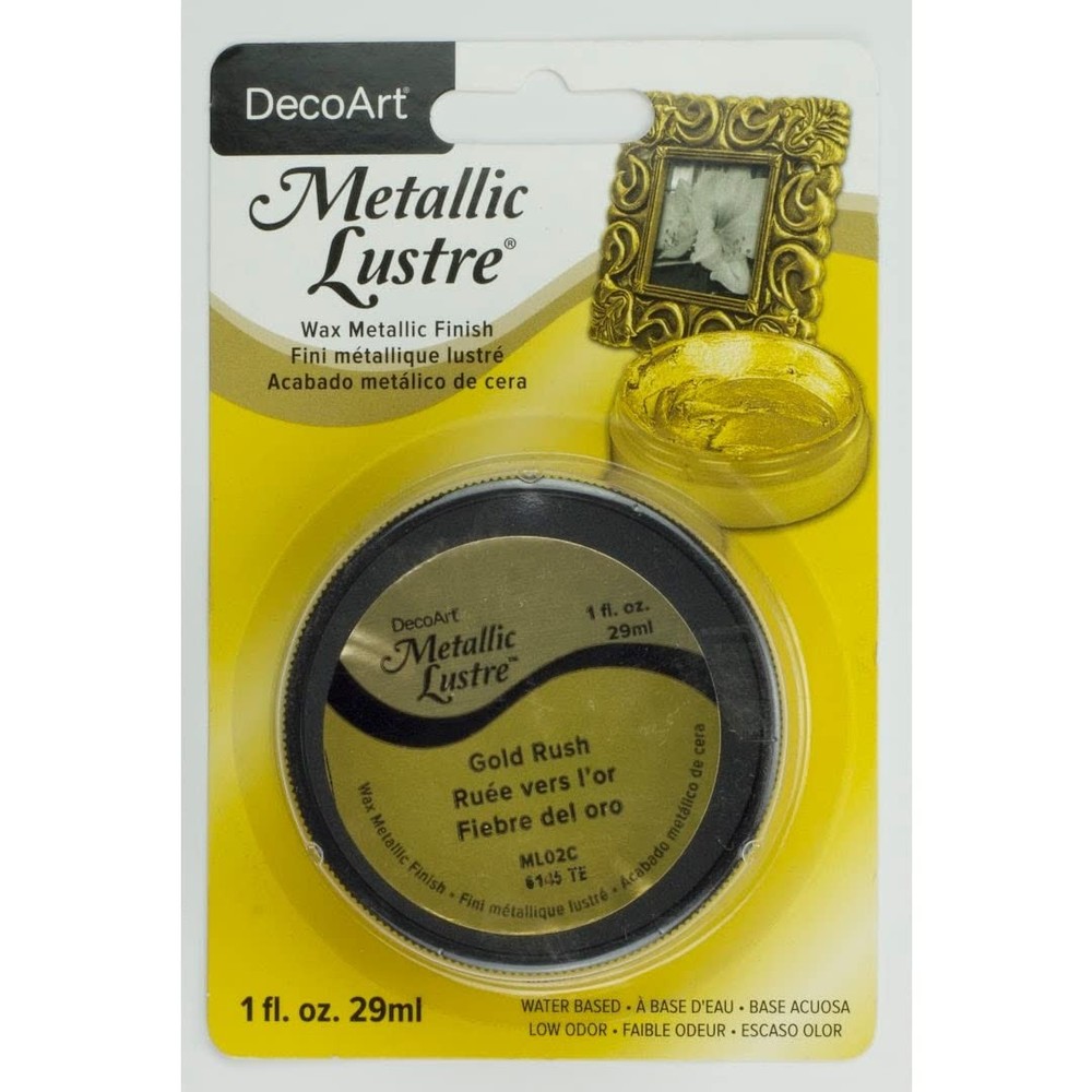 ML02C-28 Metallic Lustre Wax, 1-Ounce, Gold Rush