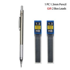 Metal Mechanical Pencil Set 0.3/0.5/0.7/0.9/1.3/2.0mm Drawing Automatic HB Art