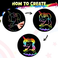 ZMLM 165 Pcs Rainbow Scratch Paper Art 3.5 x x 1.5 inches, Multicolor