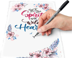 Pigment Arts Multi Ink Brush Pen: 60 Colors, Fiber-Tip Pens with Brush Nib, Perm