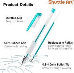 160 Pack Glitter Gel Pens Set, 80 Colors with 80 Refills for Coloring & Crafts