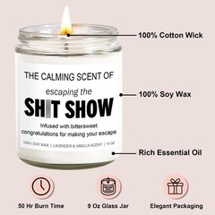 Younift Sarcastic Candles, Going 2.75 inches (W) x 3.5 (H), White