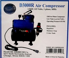 Paasche D3000 1/8 HP Air Compressor New In Box