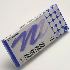 Nicker watercolor paint poster color 12 color set 20ml No.6 for Paper Art 08112