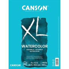 Canson XL Series Watercolor Pad, Heavyweight White Paper, 9×12,