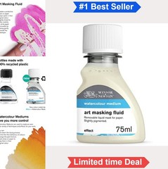 Art Masking Fluid 75ml Liquid Latex Pigment for Watercolor Paper Masking