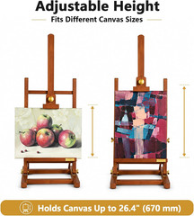 Medium Tabletop Painting Easel, Assembly-Free, Solid Beechwood, Walnut | Adjusta