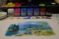 Nicker Color Watercolor Poster Colors, 12-Color Set, 20ml (No. 6)