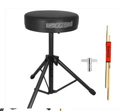 Drum Throne 3″ Thick Padded Memory Foam Comfortable Drummer Stool 330Lb Capacity