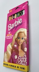 New Vintage Barbie For girls 12 Brilliant Colored Pencils Pre-Sharpened 1994