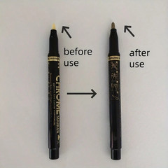 1pc Mirror Marker 2mm DIY Reflectiv Paint Pen Chrome Gold & Silver Liquid Marker