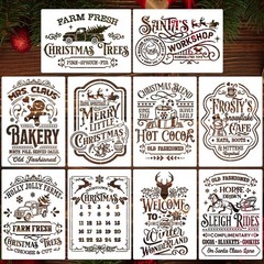 Christmas Stencils for Crafts Reusable A4 Christmas Stencil Holiday Stencils …