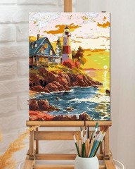 TOCARE Framed Paint by Numbers Kit for Adults, 12″Wx16″L – Framed, TC-F-205-1