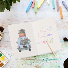 2Pcs 7.5×5.2″ Concertina Sketchbook Watercolor Notebook, White