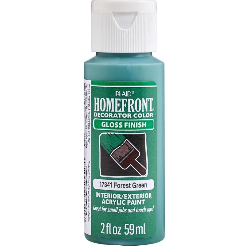 Homefront 17341 Gloss Forest Green Multi Surface Hobby Paint 2 oz. (Pack of 3)