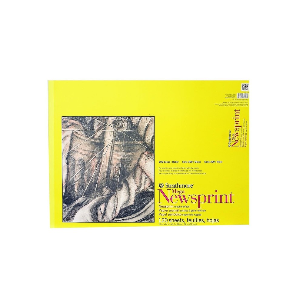300 Series Newsprint Paper Pads Rough 120 PCS 18×24 Inch 3074181 Sketching