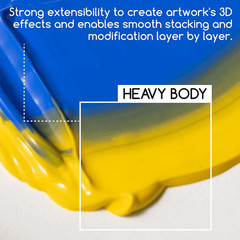 MEEDEN Heavy Body Acrylic Paint – Basic Satin Finish 24 X 60Ml (2 Oz) Color Pain
