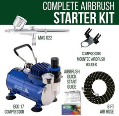 Professional-Grade Airbrush Set with High-Performance Compressor & 1/3 oz Cup