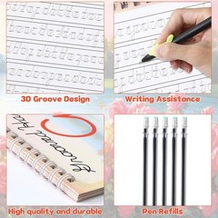 Grooved Cursive Handwriting Workbook Disappearing Pens Magic Kids Jokes Riddles