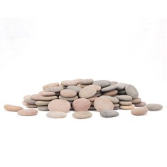 232-240 PCS Craft Rocks, 1.3-2.2 Round Grey Rocks, 18 Pounds