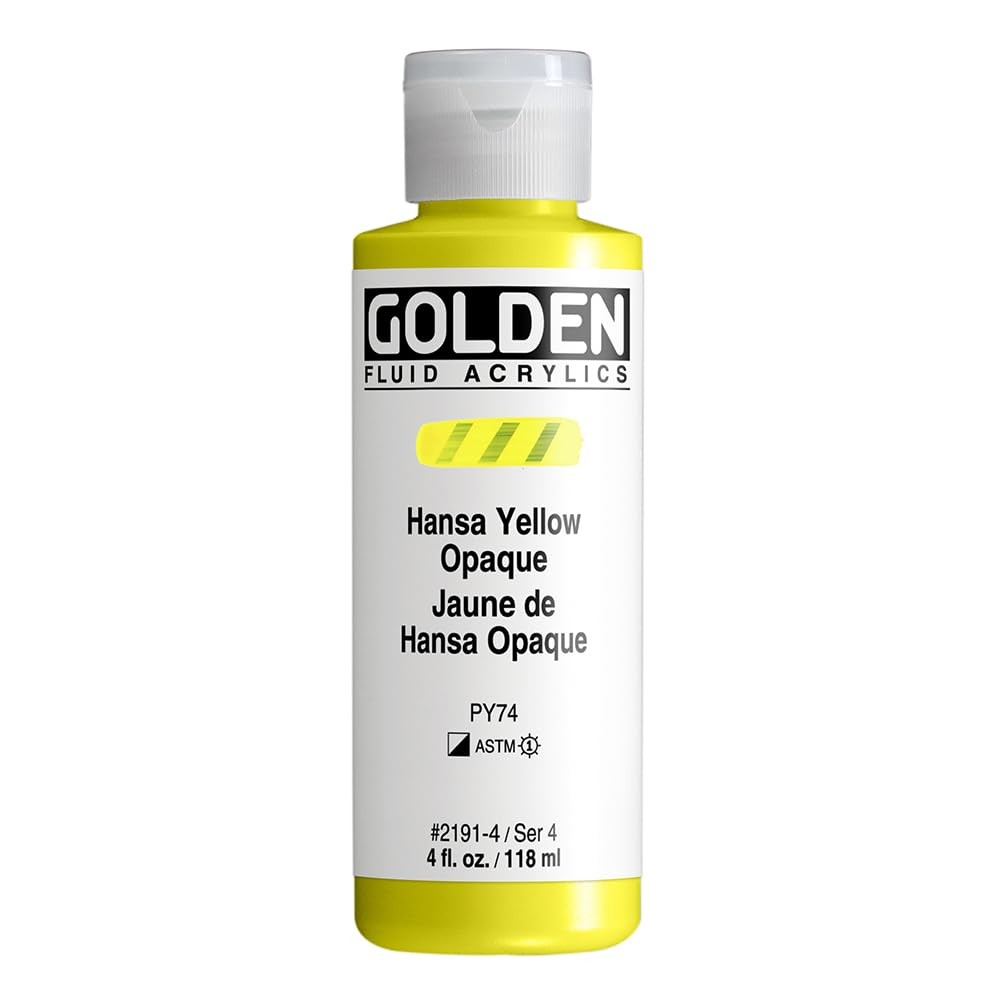Fluid Professional Acrylic Paint 4 fl oz Bottle Hansa Yellow SemiOpaque