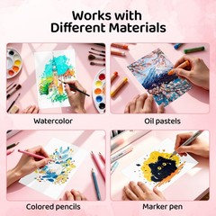 84 Sheets Watercolor Paper 5×7, 110lb/230gsm Cold Press Watercolor Paper Bulk