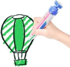 1/2/4PCS 8 In 1 Crayons, Multicolor Crayons Retractable Crayon Pens
