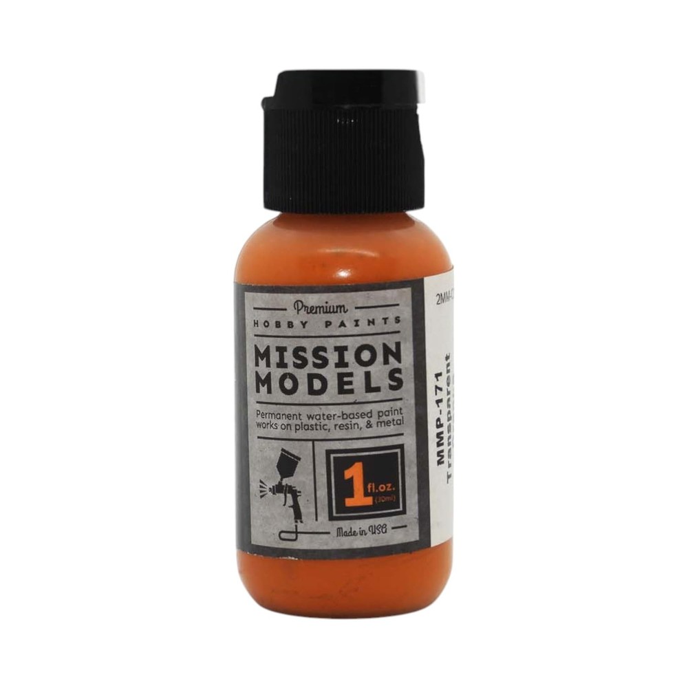 MISSION MODELS Transparent Orange Acrylic Paint 1 Ounce (Pack of 1),