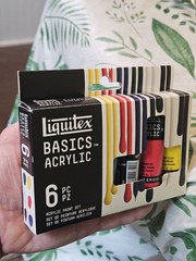 NEW UNUSED Basics Acrylic Paint Set, 6 x 22ml (0.74-oz) Tubes, Primary Colors
