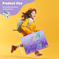 homicozy Art Supplies for Kids Ages 4-12,Mermaid Drawing Sets Purple Mermaid
