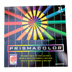 Vintage Prismacolor Professional Art 24 Soft Lead Colored Pencils Set EXCELLENT